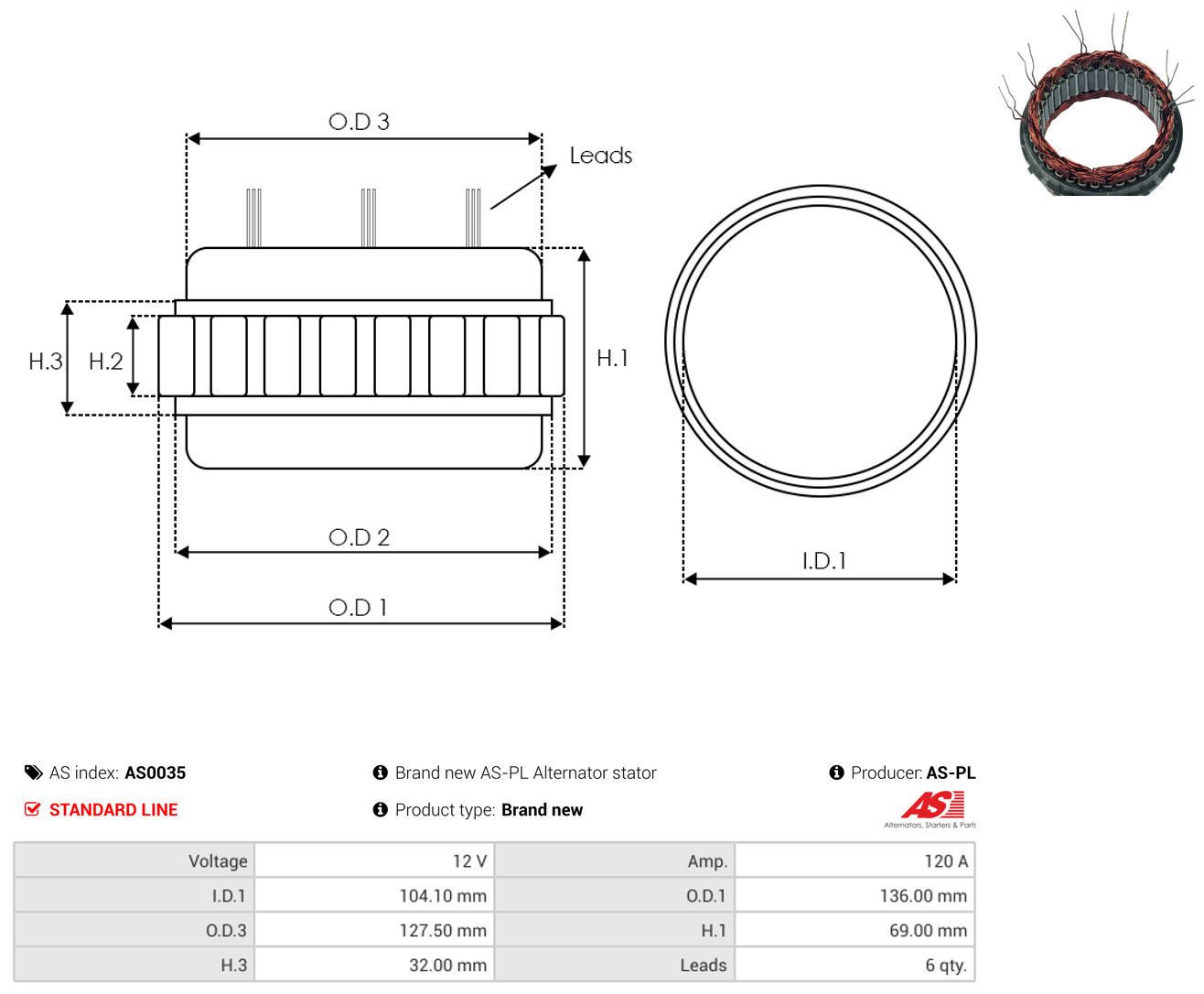Stator, Generator
