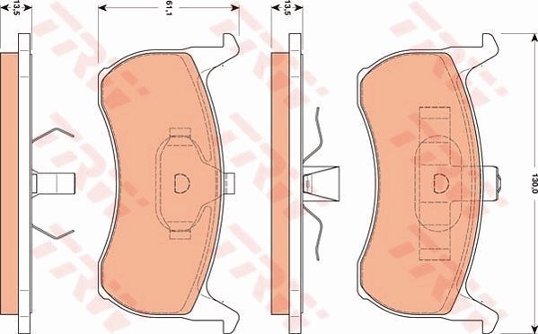 TRW DISC BRAKE PADS - TecDoc Only