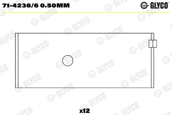 71-4236/6 0.50mm GLYCO hajtókar csapágy