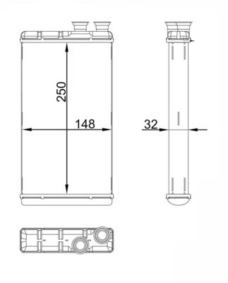 MAHLE AH 310 000S - Wärmetauscher, Innenraumheizung
