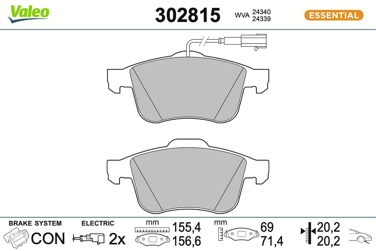 Bremsbelagsatz, Scheibenbremse