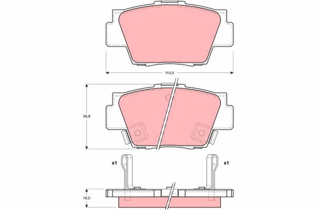 Brake Pad Set, disc brake GDB3039