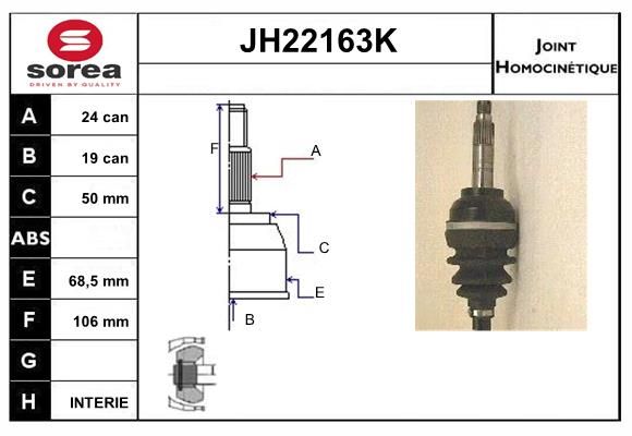 KIT CV JOINT AVEC KR045 - JUSTY