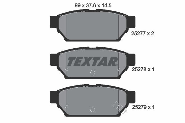 2527701 TEXTAR fékbetétkészlet, tárcsafék
