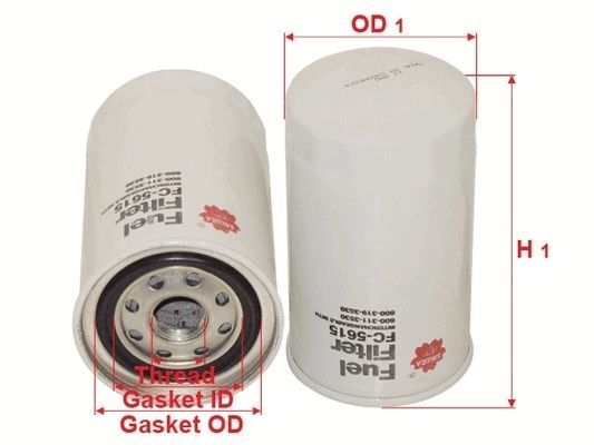 FUEL FILTER FITS FF5638 - TecDoc Only