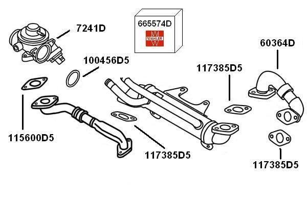 TUYAU EGR AUDI A4 (8D2, B5) 1.9 TDI