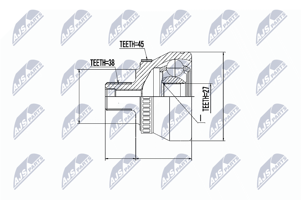 NTY NPZ-AU-009 - Gelenksatz, Antriebswelle