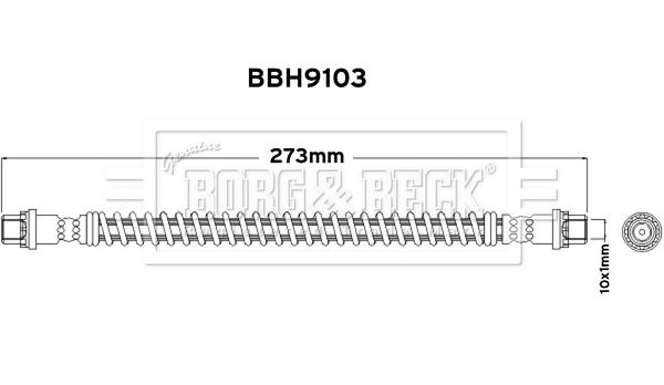 BBH9103 BORG & BECK fékcső