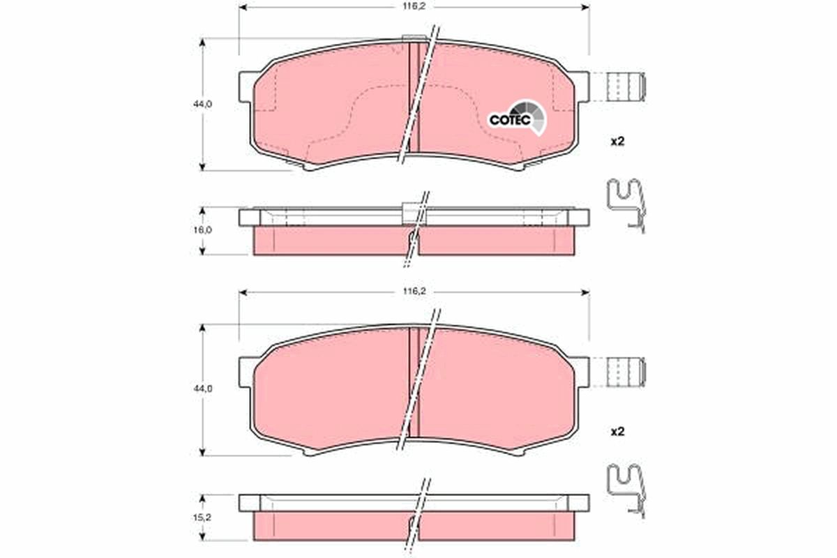 Brake Pad Set, disc brake GDB3110