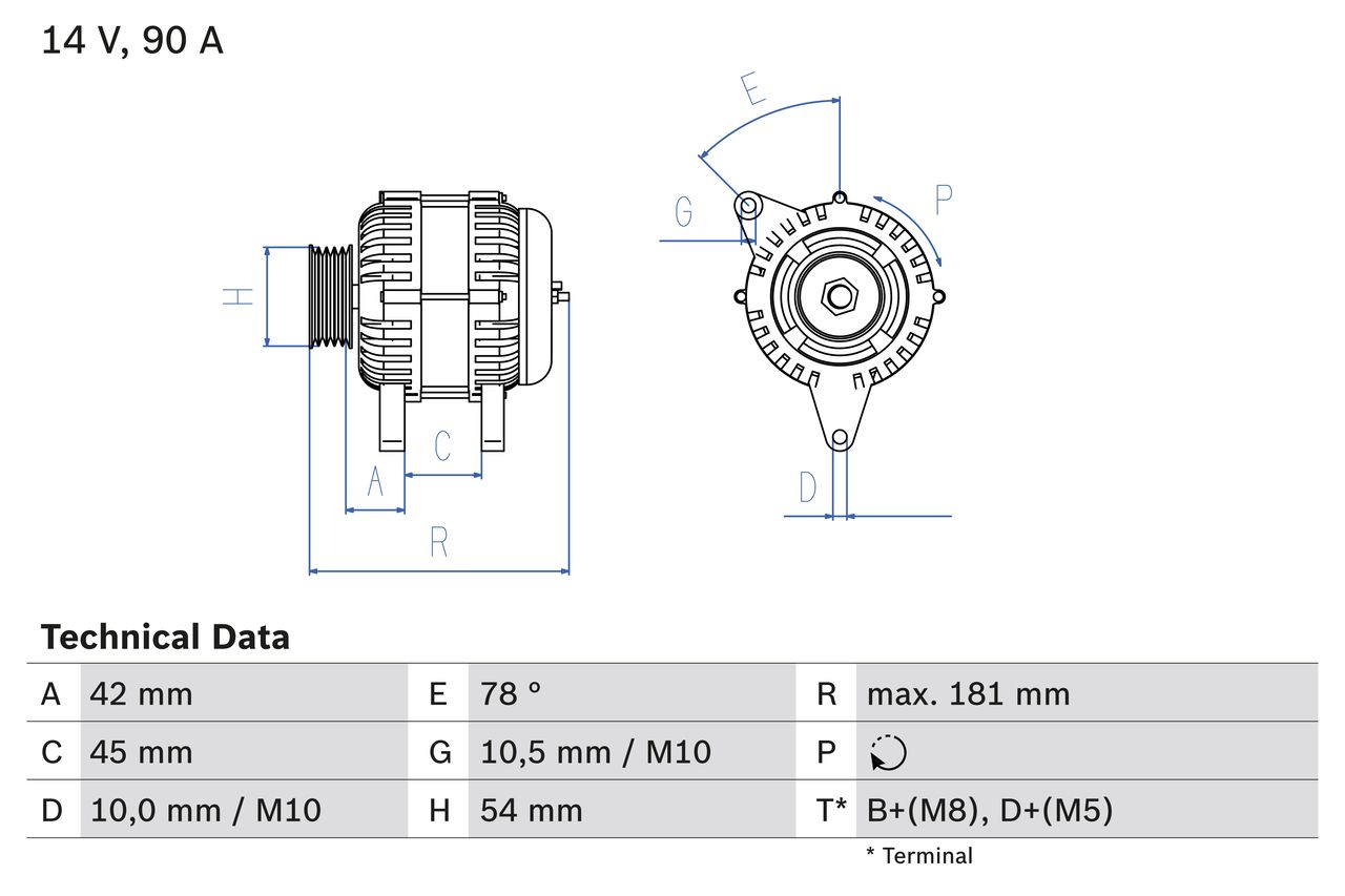 Alternator 0 986 042 091