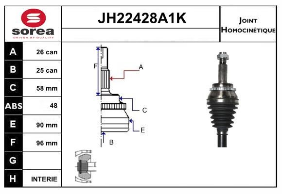 KIT CV JOINT AVEC KR026 - TOYOTA AV