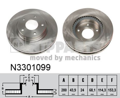 N3301099 NIPPARTS féktárcsa