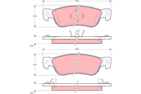 TRW DISC BRAKE PADS - TecDoc Only