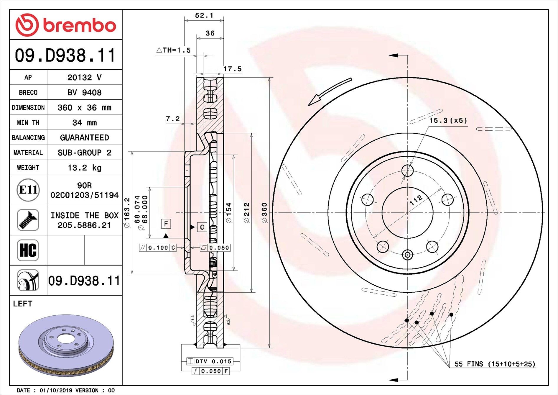 PORSCHE MACAN 14-18 (FRT-L) - TecDoc 2
