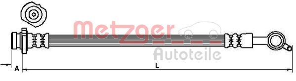 4111230 METZGER fékcső