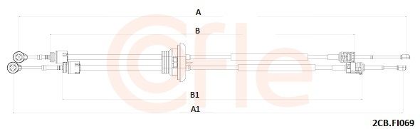 Cable Pull, manual transmission 92.2CB.FI069