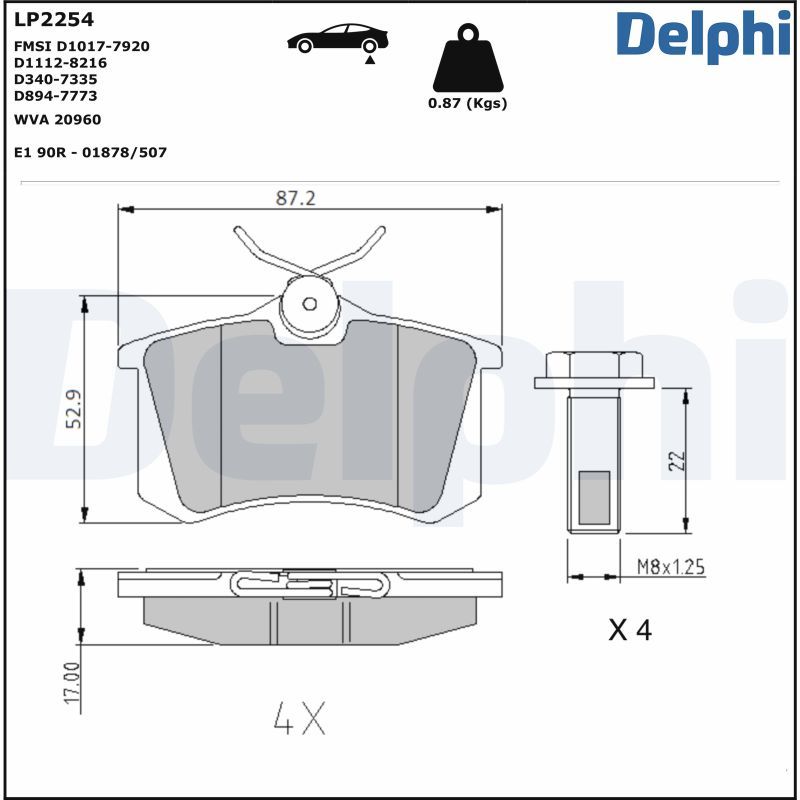 Brake Pad Set, disc brake LP2254