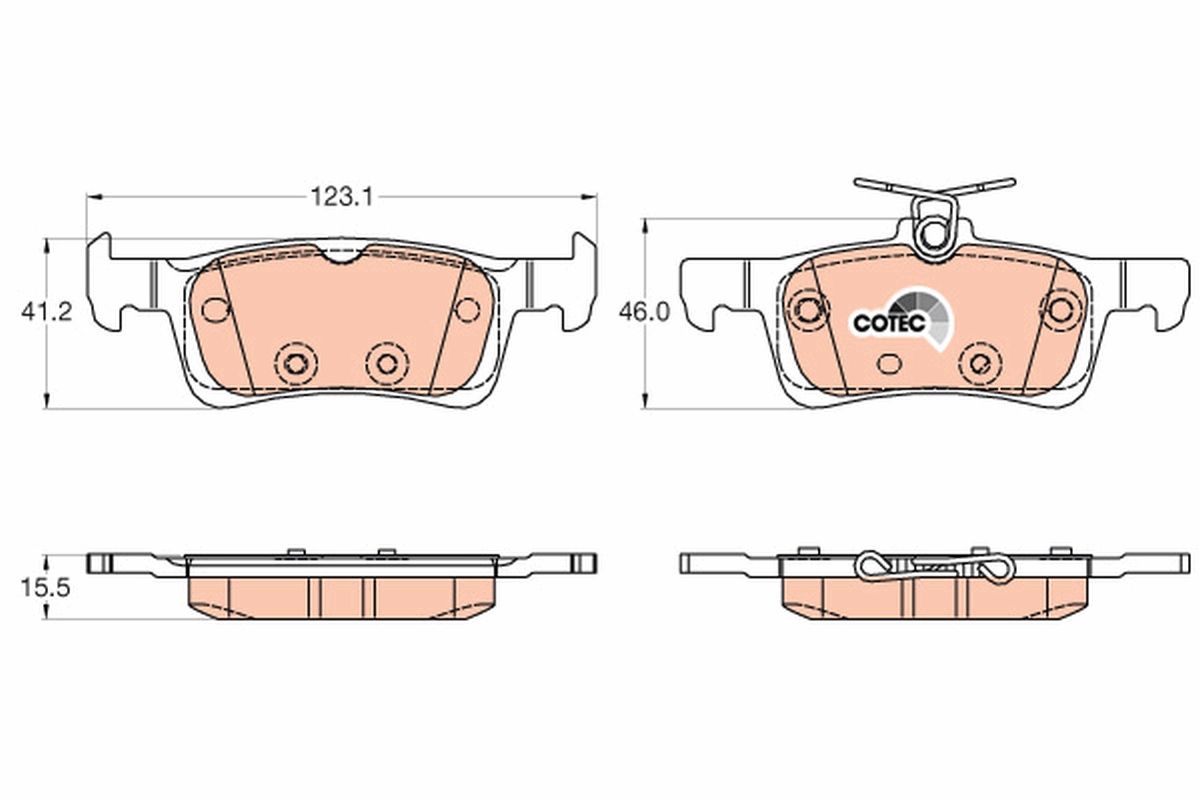 Brake Pad Set, disc brake GDB2037