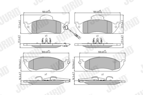 Brake Pad Set, disc brake 573034J