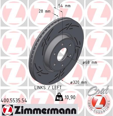 400.5535.54 ZIMMERMANN BLACK Z féktárcsa
