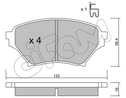 Brake Pad Set, disc brake 822-607-0