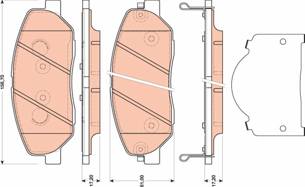 Brake Pad Set, disc brake GDB3483