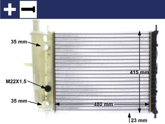 Radiador, refrigeración del motor