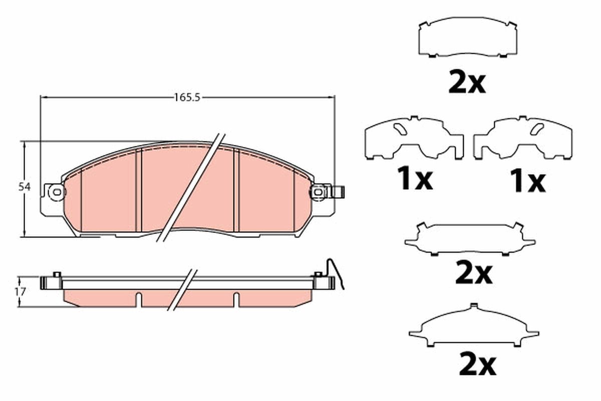 Brake Pad Set, disc brake GDB2182