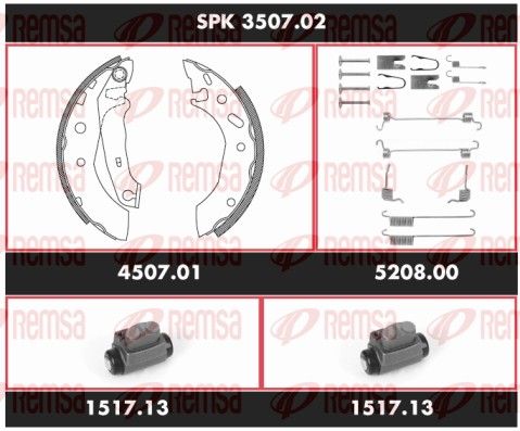 SPK 3507.02 REMSA Super Precision Kit Fék készlet, dobfék