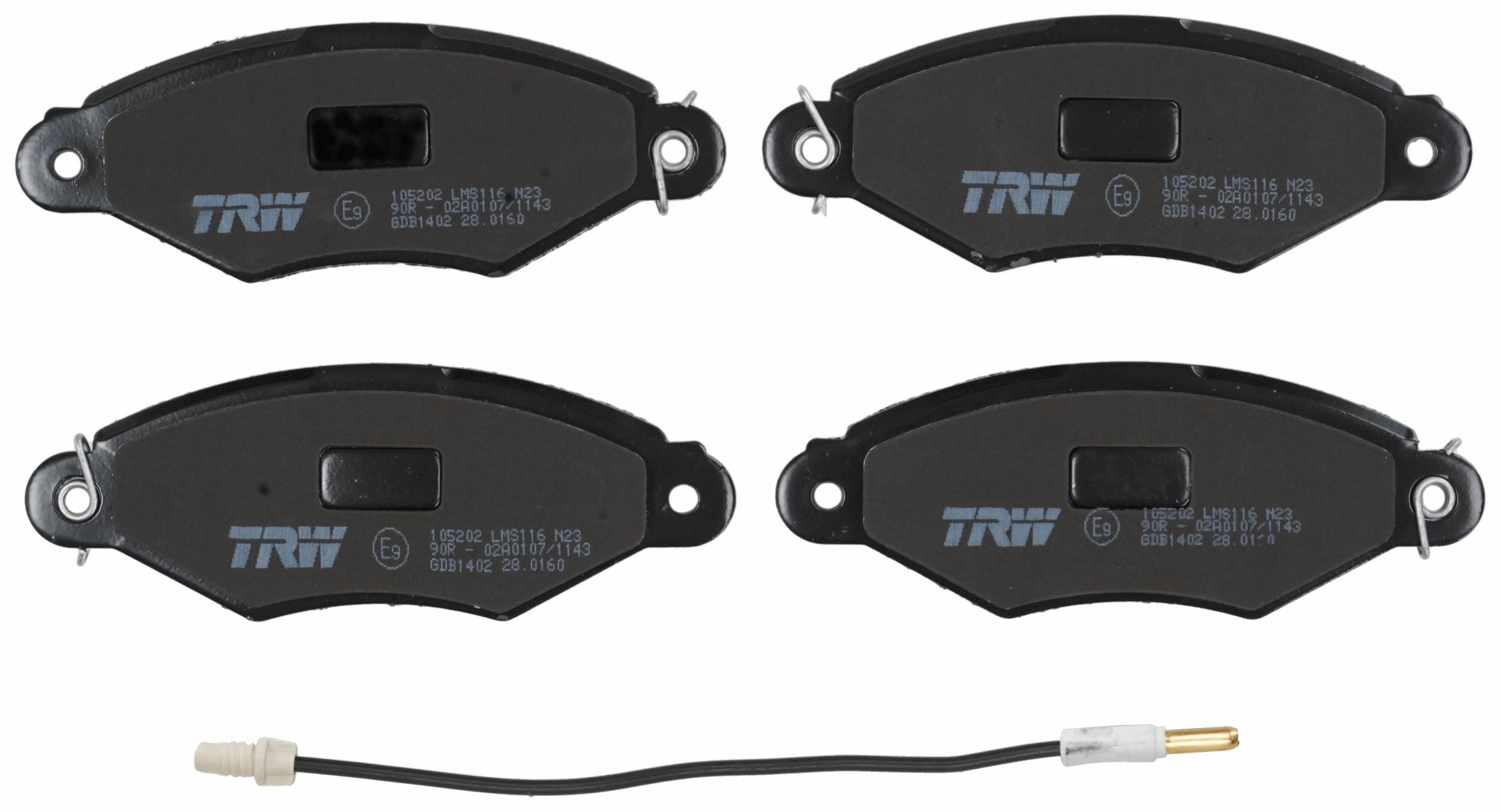 TRW DISC BRAKE PADS - TecDoc 2
