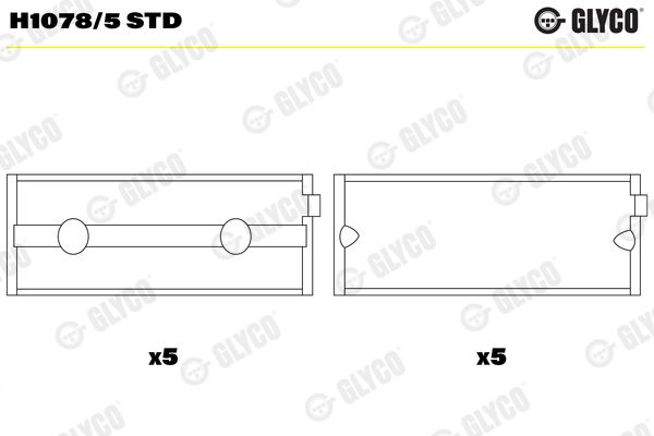 H1078/5 STD GLYCO főtengelycsapágy