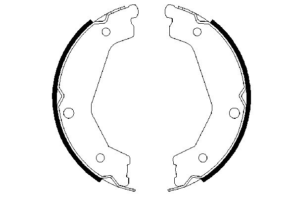 Bremsbackensatz, Feststellbremse Bremsbackensatz, Feststellbremse