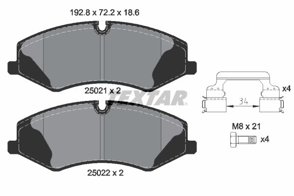 Brake Pad Set, disc brake 2502101