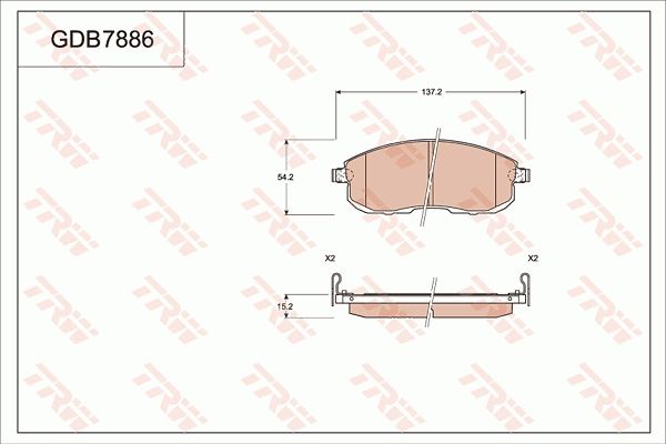 TRW DISC BRAKE PADS - TecDoc Only