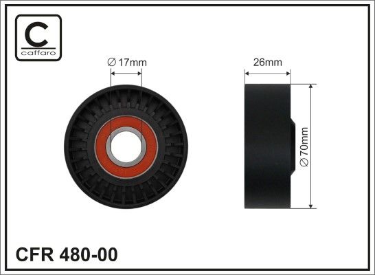 Tensioner Pulley, V-ribbed belt 480-00