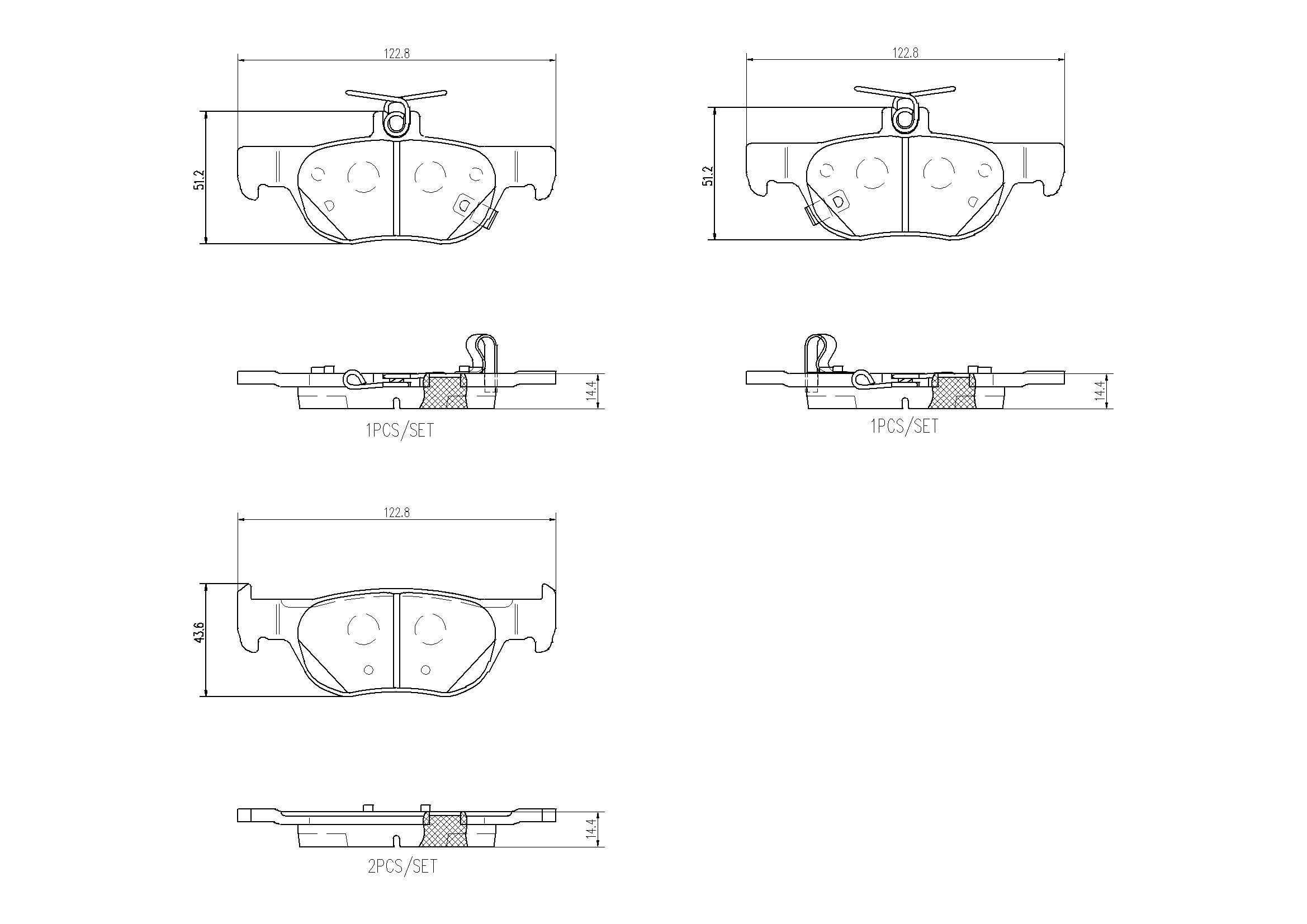 BREMBO DISC PAD -  MAZDA MAZDA3 19- (RR) - TecDoc 1