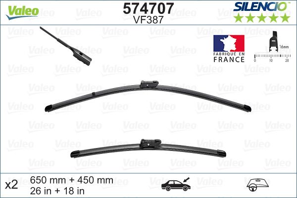 SILENCIO VF387 X2 AUDI A3-VW GOLF7