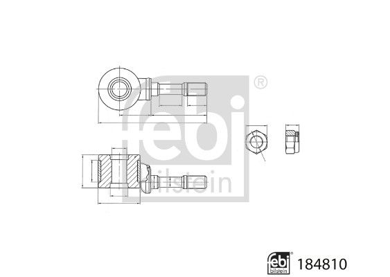 Link/Coupling Rod, stabiliser bar 184810