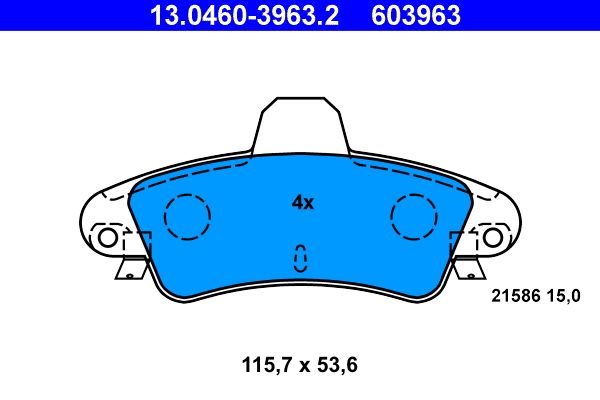 Brake Pad Set, disc brake 13.0460-3963.2