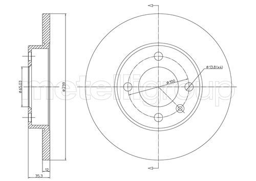 METELLI 23-0053 - Bremsscheibe