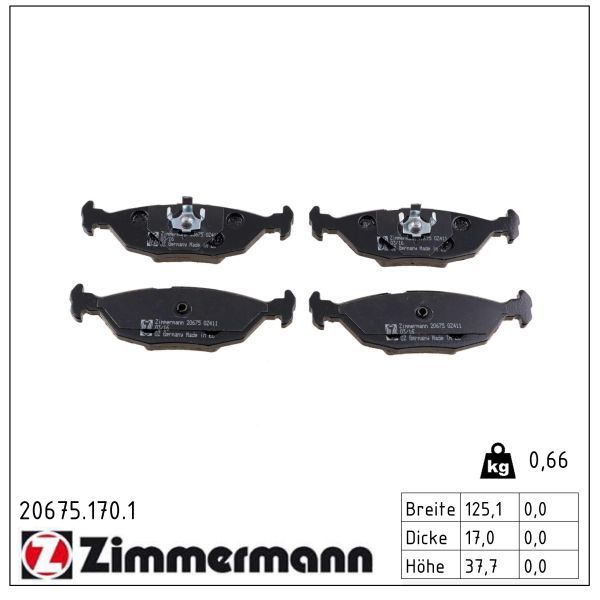 Bremsbelagsatz, Scheibenbremse