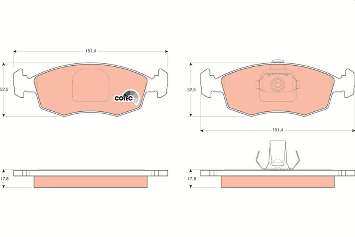 Brake Pad Set, disc brake GDB1443