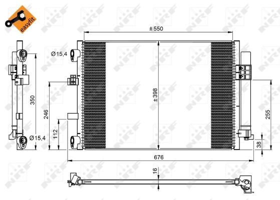 Condenser, air conditioning 350210