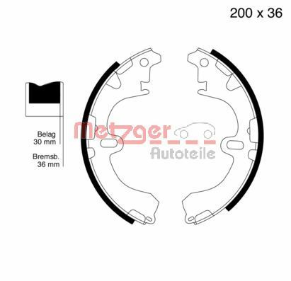 Brake Shoe Set MG 556