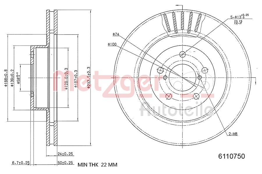 Brake Disc 6110750