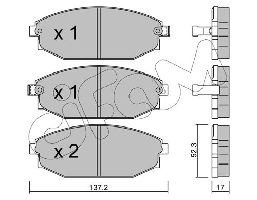 Brake Pad Set, disc brake 822-363-0