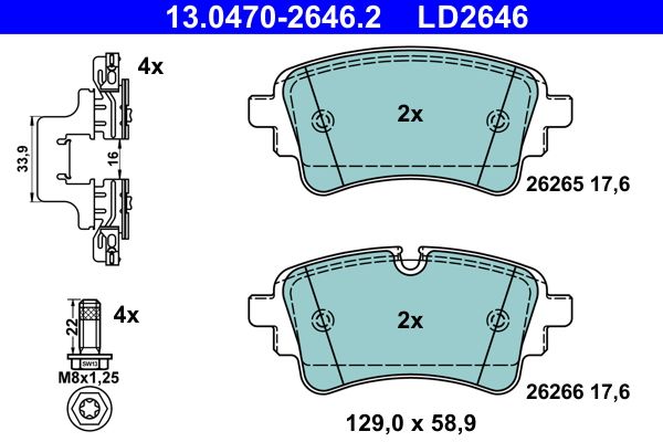 Brake Pad Set, disc brake 13.0470-2646.2