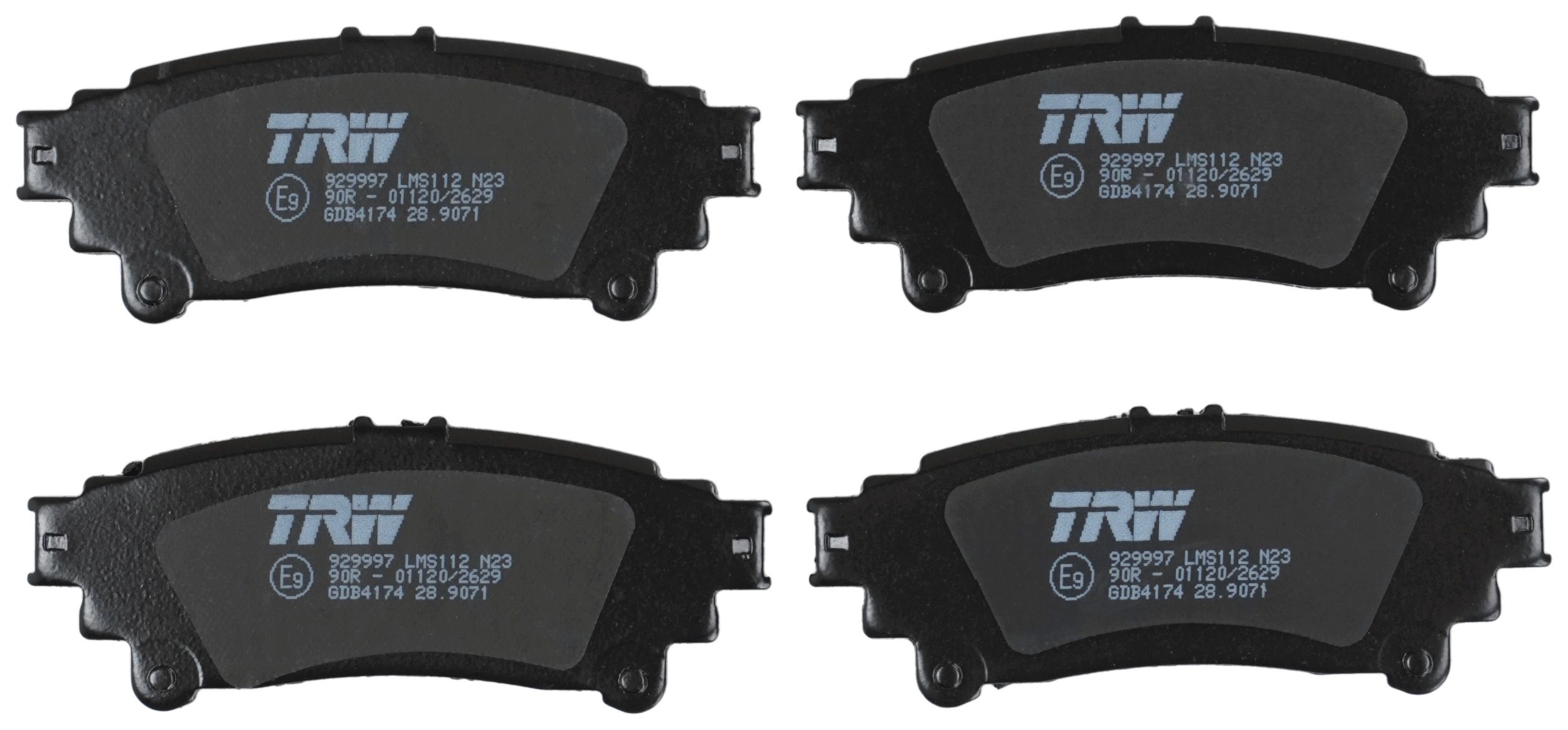 TRW DISC BRAKE PADS - TecDoc 2