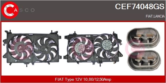 CEF74048GS CASCO Genuine villanymotor, hűtőventilátor