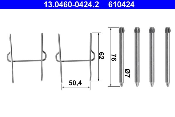 Accessory Kit, disc brake pad 13.0460-0424.2